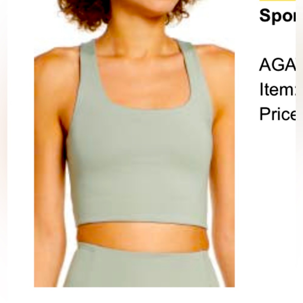 Girlfriend Collective Paloma Sports Bra Agave Size Small